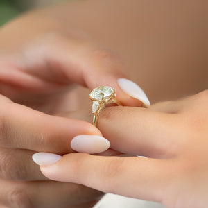The Megan Set With A Round Moissanite