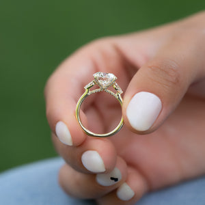 The Megan Set With A Round Moissanite