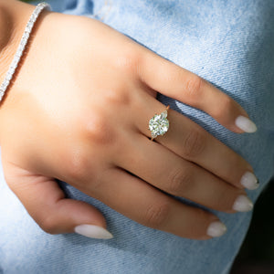 The Megan Set With A Round Moissanite