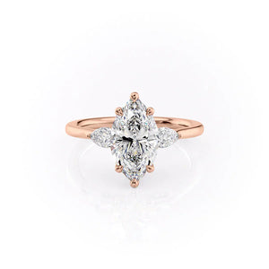 The Megan Set With A 1 Carat Marquise Moissanite