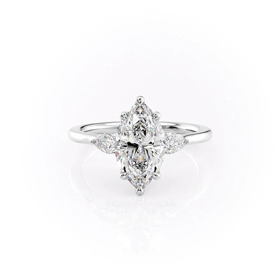 The Megan Set With A 1 Carat Marquise Moissanite