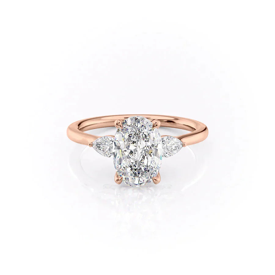The Megan Set With A 2 Carat Oval Lab Diamond