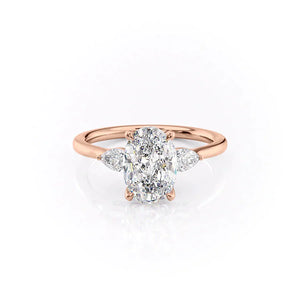 The Megan Set With A 4 Carat Oval Moissanite
