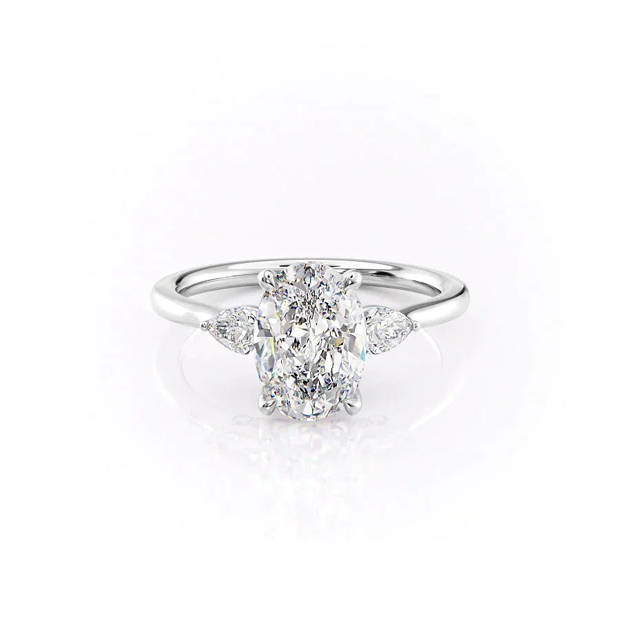 The Megan Set With A 3.5 Carat Oval Moissanite