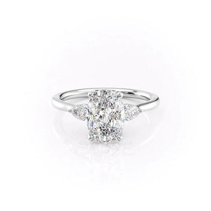 The Megan Set With A 1.5 Carat Oval Moissanite