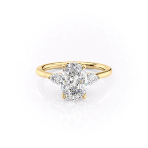 The Megan Set With A 1 Carat Oval Lab Diamond