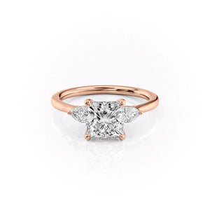 The Megan Set With A 3 Carat Princess Lab Diamond