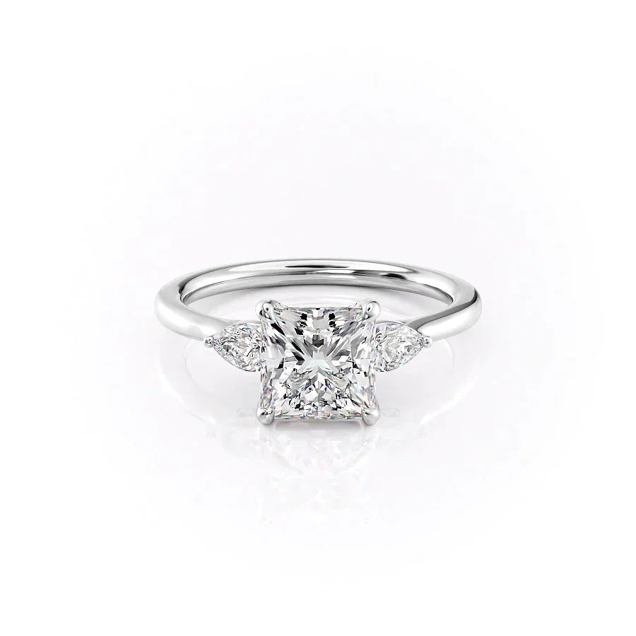 The Megan Set With A 3 Carat Princess Lab Diamond