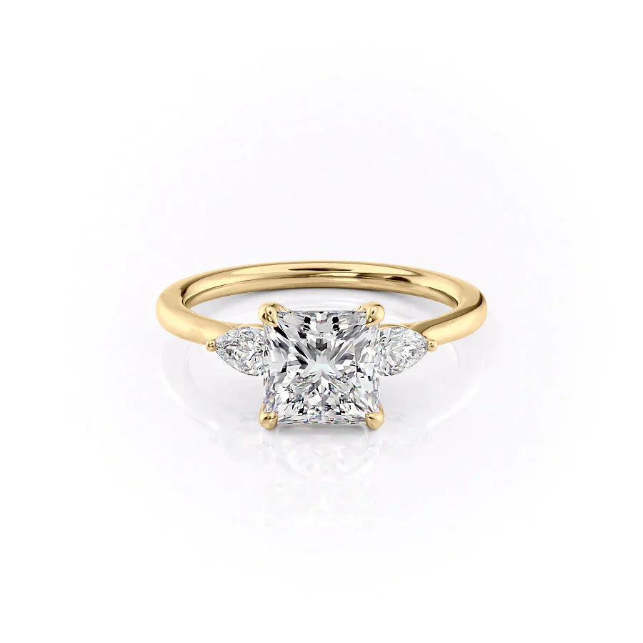 The Megan Set With A 5 Carat Princess Moissanite