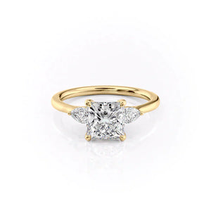 The Megan Set With A 2.5 Carat Princess Moissanite