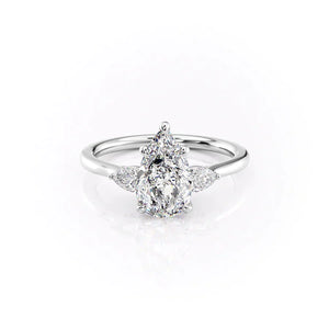 The Megan Set With A 4 Carat Pear Moissanite