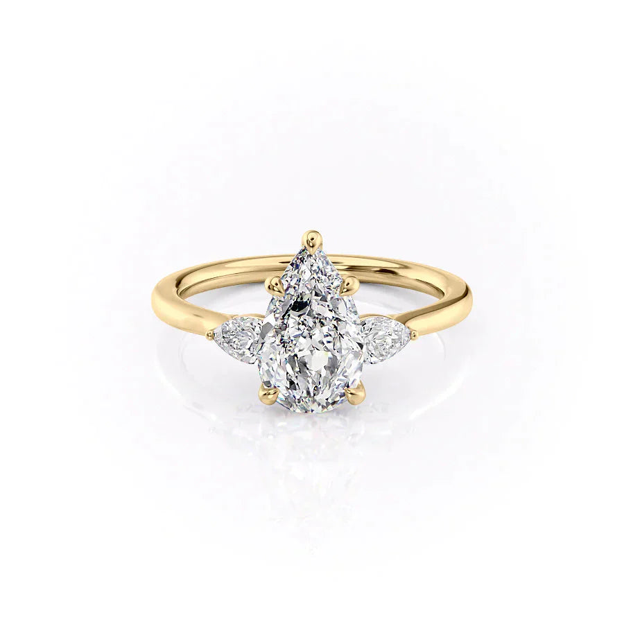 The Megan Set With A 4 Carat Pear Moissanite