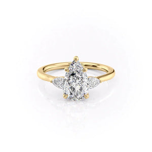 The Megan Set With A 4.5 Carat Pear Moissanite