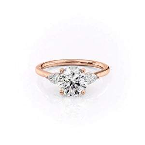 The Megan Set With A 4.5 Carat Round Moissanite