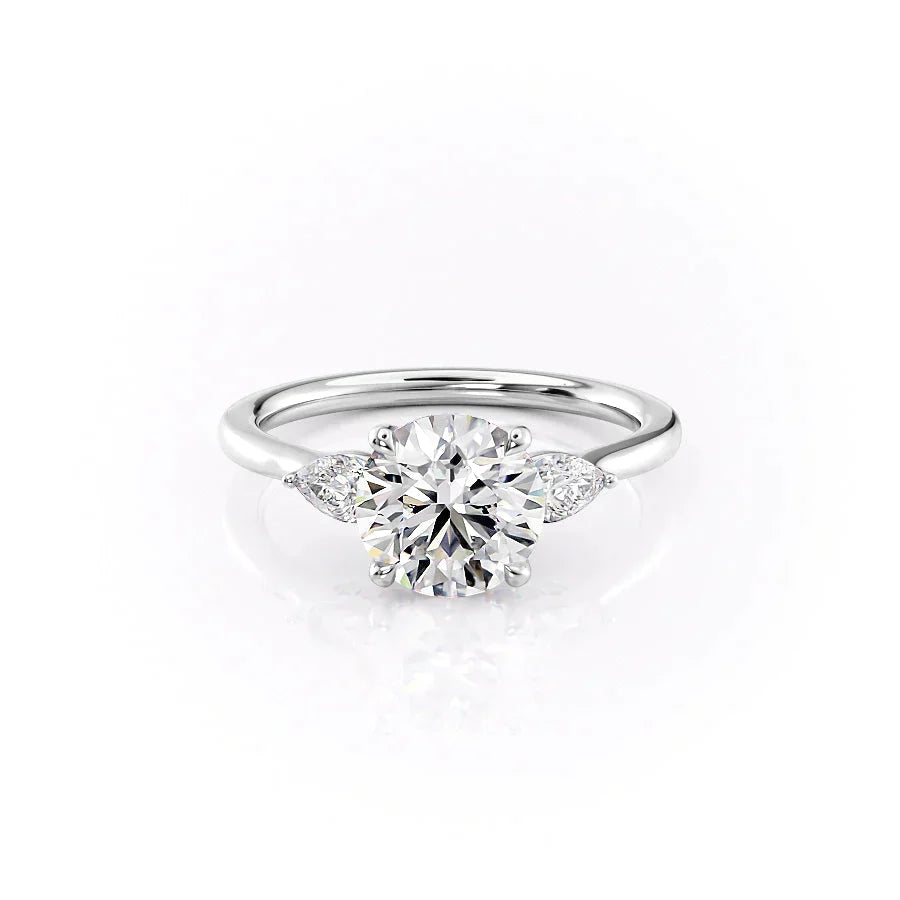 The Megan Set With A 2.5 Carat Round Lab Diamond