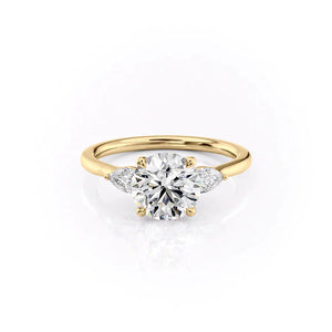 The Megan Set With A 5 Carat Round Moissanite