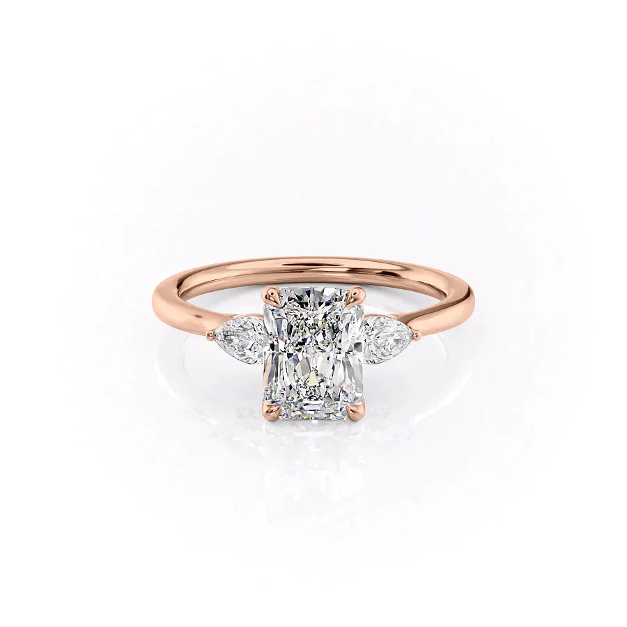 The Megan Set With A 3 Carat Radiant Moissanite