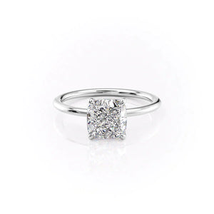 The Ashley Set With A 1 Carat Cushion Lab Diamond