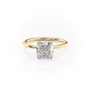 The Ashley Set With A 1 Carat Cushion Lab Diamond