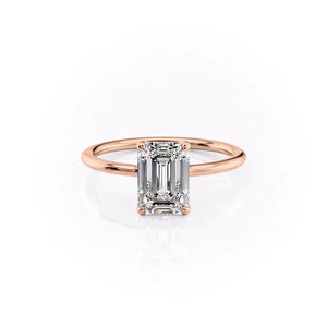 The Ashley Set With A 1 Carat Emerald Lab Diamond