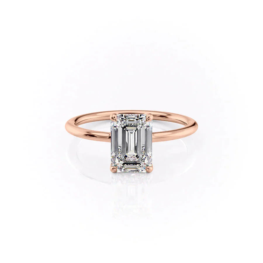 The Ashley Set With A 1.5 Carat Emerald Moissanite