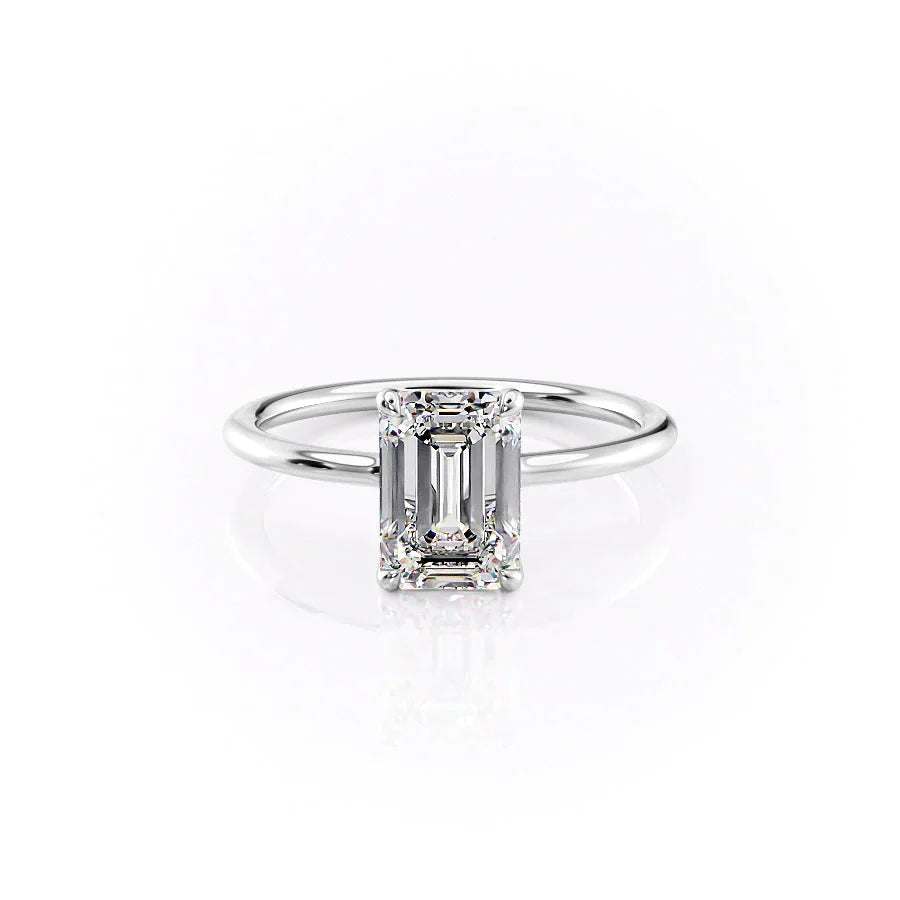 The Ashley Set With A 1.5 Carat Emerald Lab Diamond
