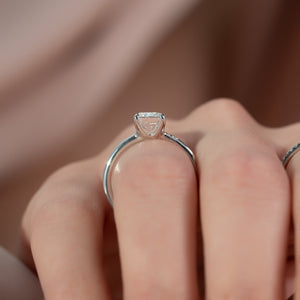 The Ashley Set With A 1 Carat Emerald Lab Diamond