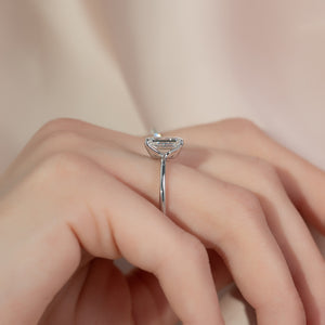 The Ashley Set With A 1 Carat Emerald Lab Diamond