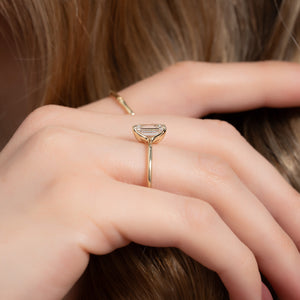 The Ashley Set With A 1 Carat Emerald Lab Diamond
