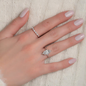 The Ashley Set With A 1 Carat Marquise Lab Diamond