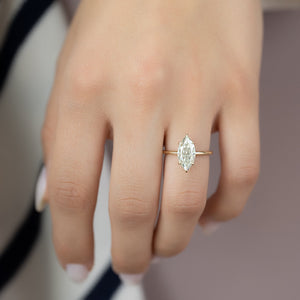 The Ashley Set With A 1 Carat Marquise Lab Diamond
