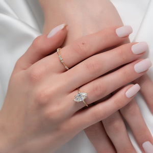 The Ashley Set With A 1 Carat Marquise Lab Diamond