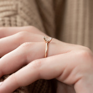 The Ashley Set With A 1 Carat Oval Lab Diamond