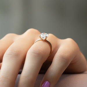 The Ashley Set With A 1 Carat Oval Lab Diamond