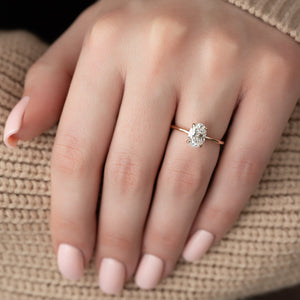The Ashley Set With A 1 Carat Oval Lab Diamond