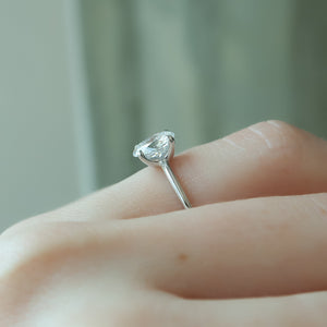 The Ashley Set With A 1 Carat Oval Lab Diamond