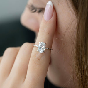 The Ashley Set With A Oval Lab Diamond