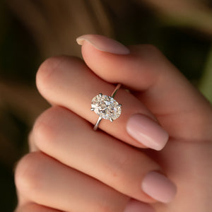 The Ashley Set With A 1 Carat Oval Lab Diamond