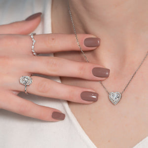 The Ashley Set With A Oval Lab Diamond