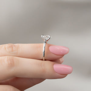 The Ashley Set With A 1 Carat Oval Lab Diamond