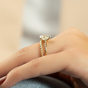 The Ashley Set With A 1 Carat Oval Lab Diamond