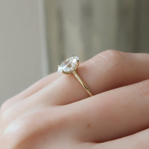 The Ashley Set With A 1 Carat Oval Lab Diamond