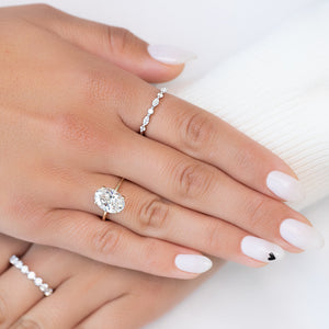 The Ashley Set With A 1 Carat Oval Lab Diamond