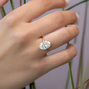 The Ashley Set With A 1 Carat Oval Lab Diamond