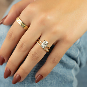 The Ashley Set With A 1 Carat Oval Lab Diamond