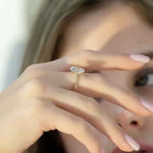 The Ashley Set With A 1 Carat Oval Lab Diamond