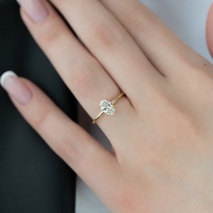 The Ashley Set With A 1 Carat Oval Lab Diamond