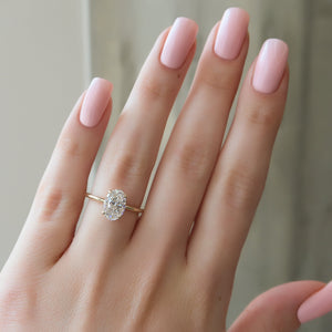 The Ashley Set With A 1 Carat Oval Lab Diamond