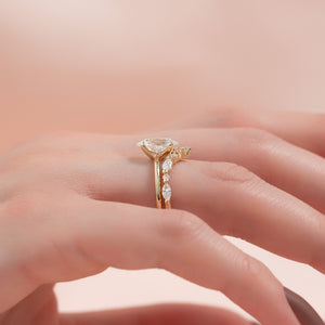 The Ashley Set With A 1 Carat Oval Lab Diamond
