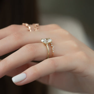 The Ashley Set With A 1 Carat Oval Lab Diamond